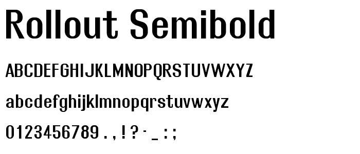 Rollout Semibold font
